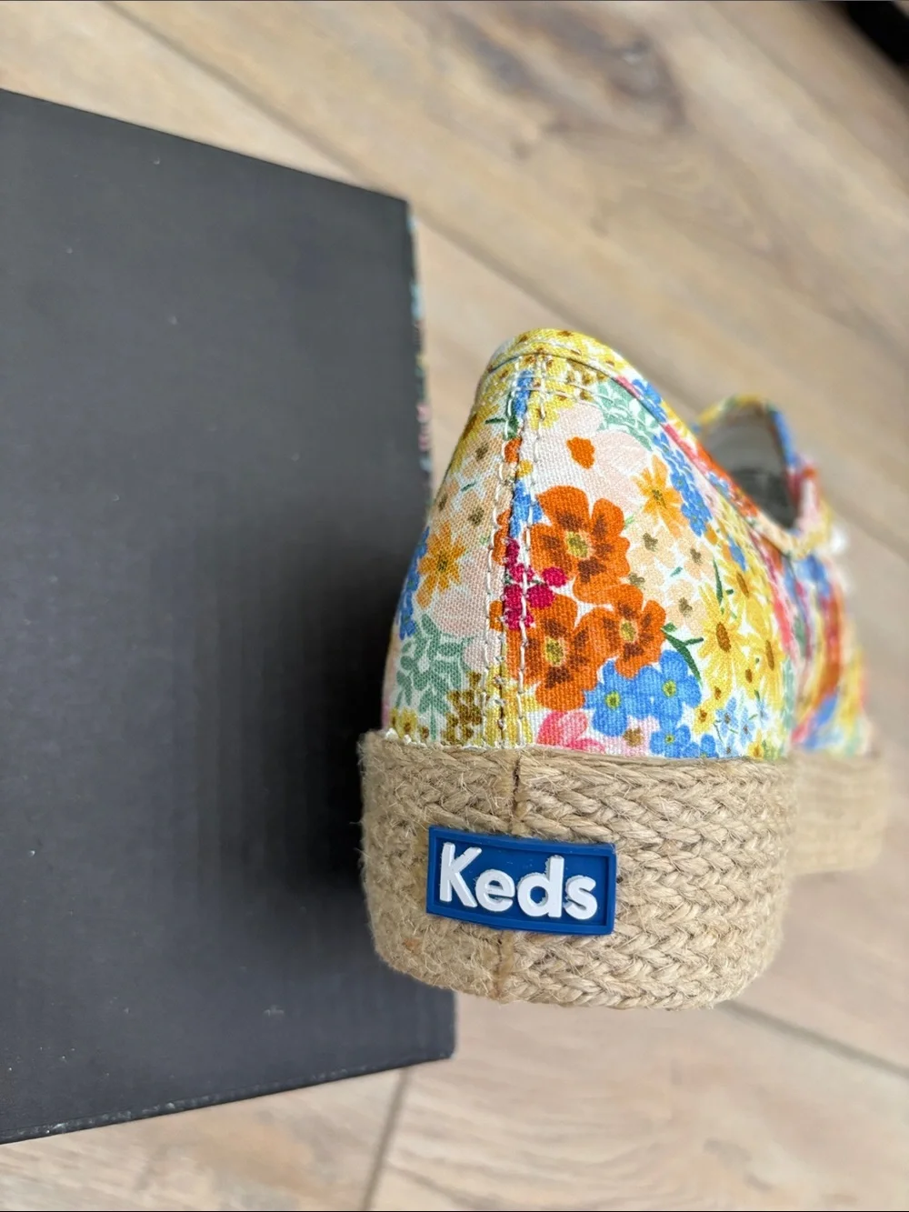 Keds x Rifle Paper Co. Margaux Triple Kick Jute Sole Sneakers SZ 10 Summery Boho